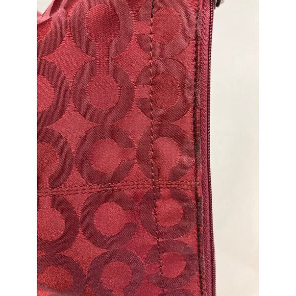 COACH 43107 SMALL WINE SIGNATURE PRINT CANVAS CROSSBODY BAG - Picture 9 of 15